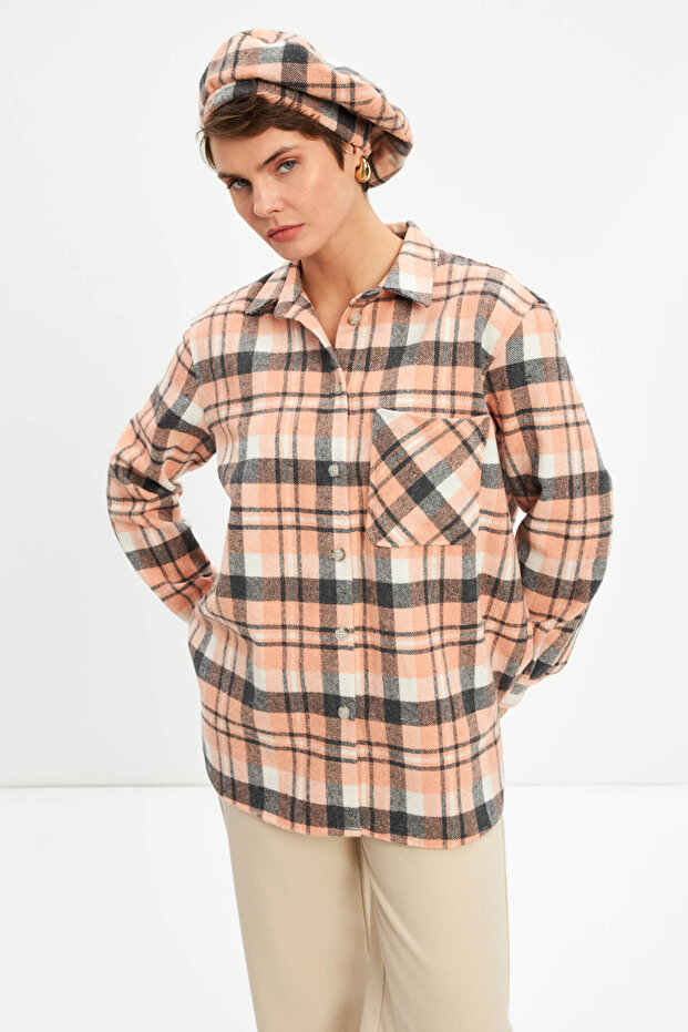 Salmon Single Pocket Lumberjack Shirt