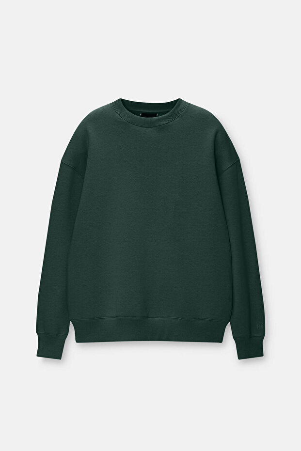Bisiklet Yaka Basic Sweatshirt - 5