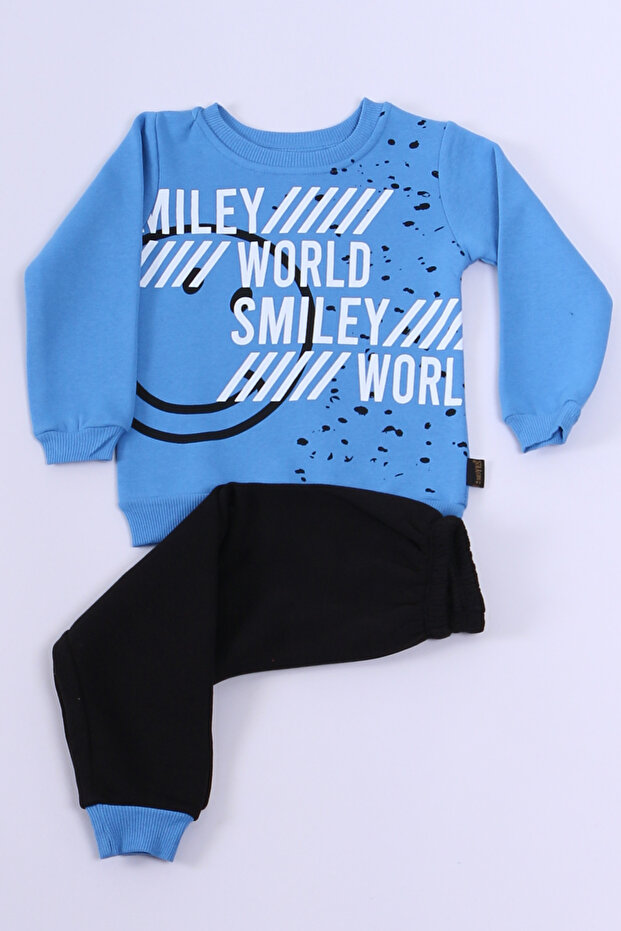 طقم بدلة رياضية للأولاد 3 خيوط - طباعة شخصية E7 - 2