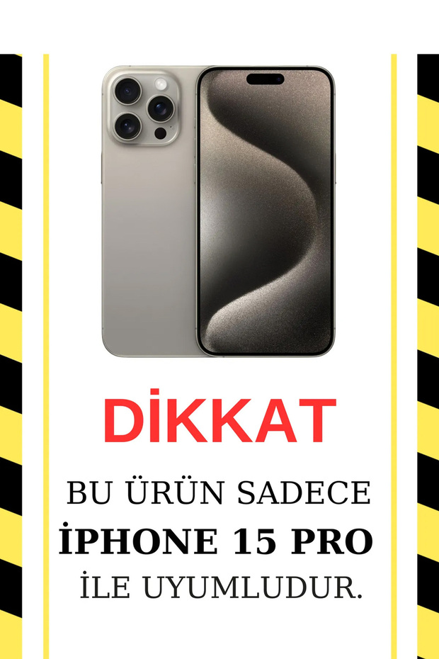 حافظة ليزر مطلية بالكهرباء لهاتف IPHONE 15 PRO مع واقي عدسة الكاميرا وشعار (تيتانيوم) - 2