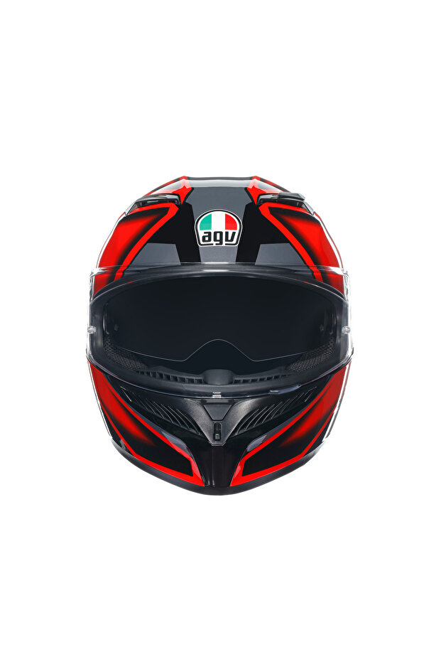 K3 Compound Black Red Kapalı Kask - 2