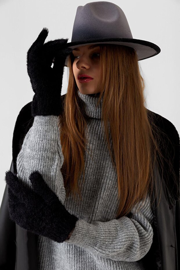 قبعة فيدورا رمادية متدرجة - 8