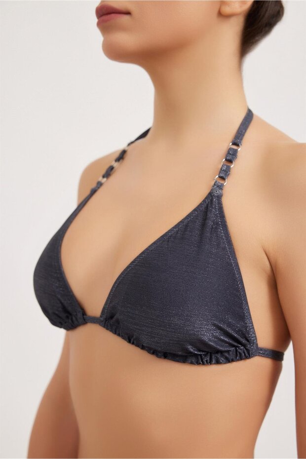 Shiny Üçgen Kadın Bikini Üst - 1