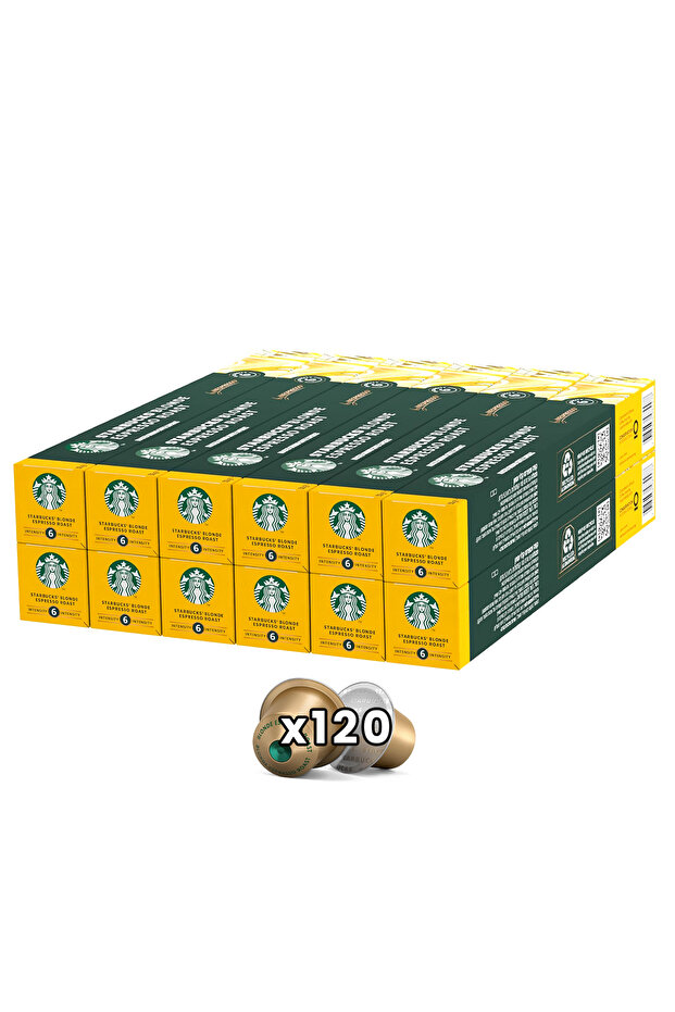 Blonde espresso capsule coffee 10 pack x 12 pieces compatible with nespresso