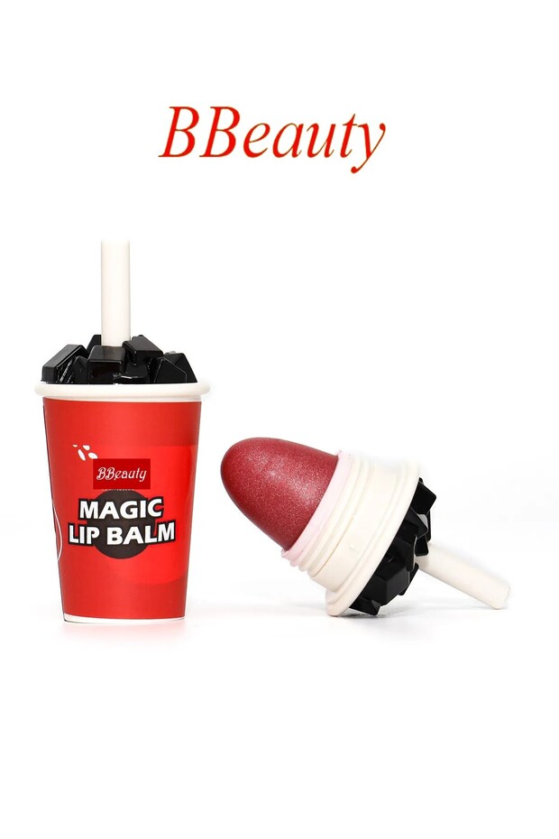 Magic Lip Glaze Magic Lip Balm with Straw and Iced Coke Cup Look
