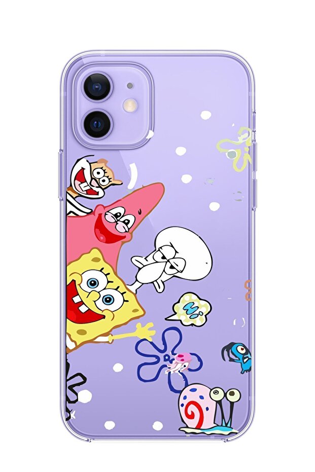 Patterned Transparent Silicone Case Compatible with iPhone 12 & iPhone 12 Pro - 1