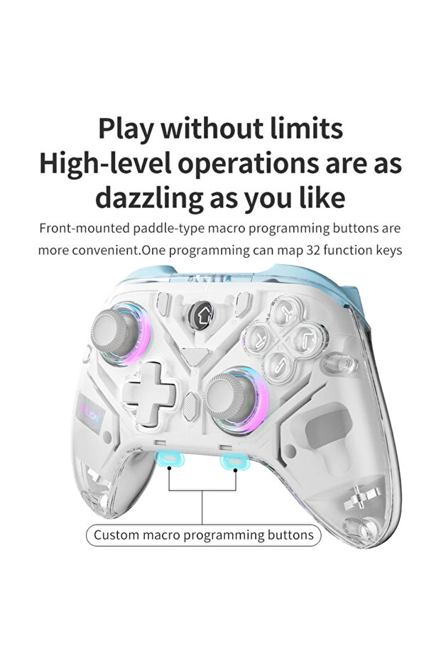 Aolion K10 Gaming Controller With Charging Dock RGB Wireless Gamepad Hall Effect Joystick Trigger... - 6