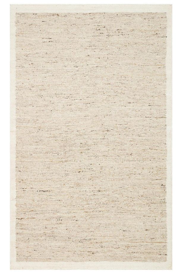 LHASA LHS 01 GREY CREAM  Yün ve Jüt ile Üretilen Örme El Dokuma Halı - 1