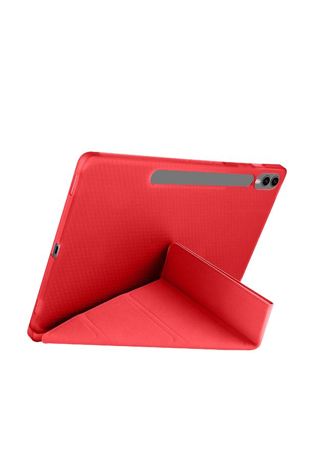 Galaxy Tab S10 Plus Uyumlu 12,4 Inç Akıllı Kalem Bölmeli Standlı Tri Folding Smart Kılıf - 5