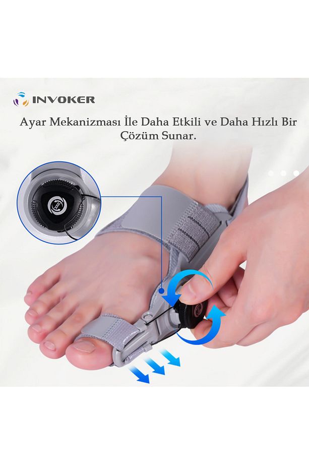 Ayarlı Ayak Baş Parmak Kemik Düzeltici Başparmak Eğriliği Düzeltme Halluks Valgus Bunyon Gece Ateli - 1