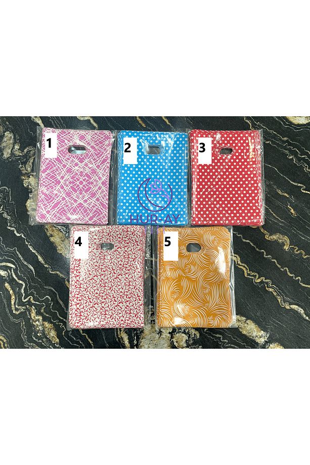 50 Adet /12x17 Cm / Desen Seçiniz/ / Sedef Kalın Poşet - 1