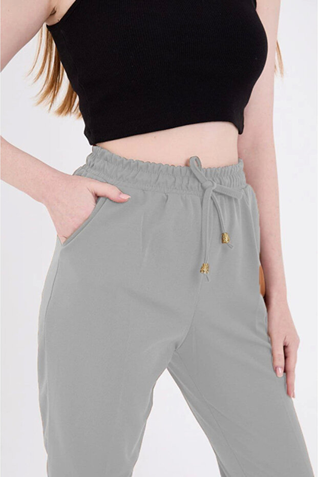 Gray Basic Sweatpants - Full Fit - 1