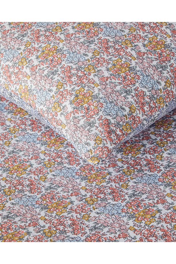 Crispy Bouquets Çift Taraflı Kolay Ütülenir Tek Kişilik Nevresim Takımı 160x220 cm Turuncu - 5