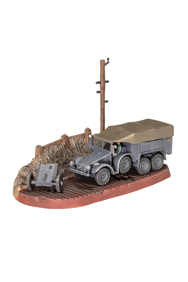 Maket Model Kit Askeri Krupp Protze Kfz 69 3,7cm Pak 03344 - 2
