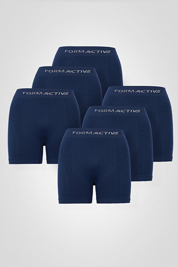 Microfiber Lycra Synthetic Men's Sports Seamless Boxer Set of 6 4400Set6Li