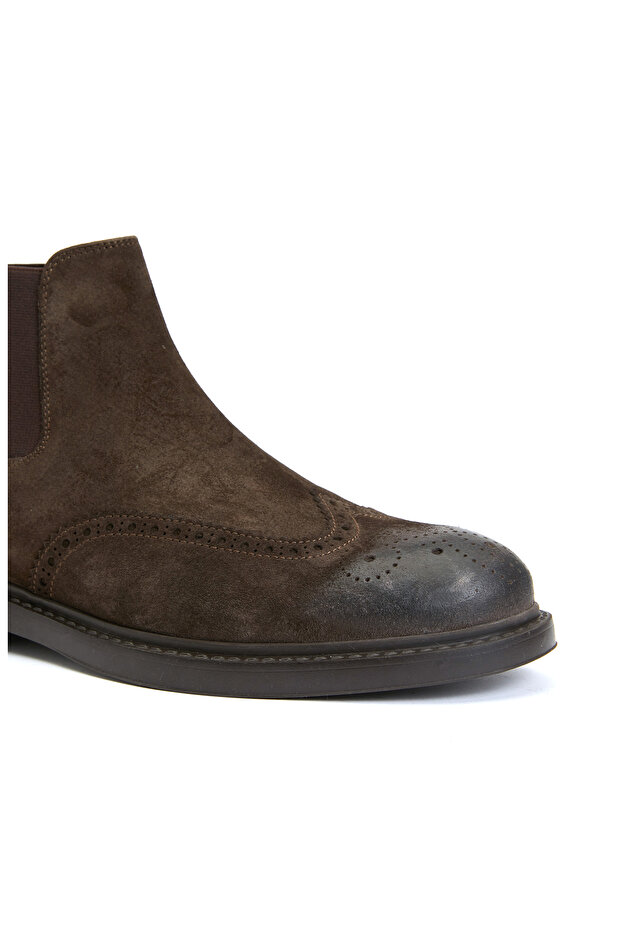 Kahverengi Erkek Süet Chelsea Bot - 6