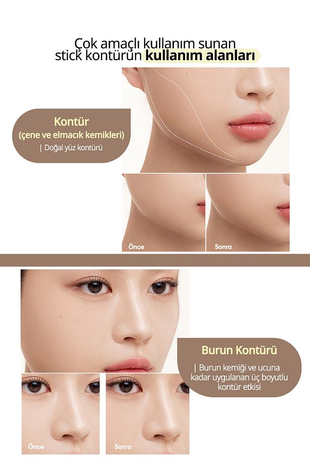 Pratik Uygulanan Çift Taraflı Kontür Stick PERIPERA V Shading Blending Stick (003 Grayish Cool) - 4