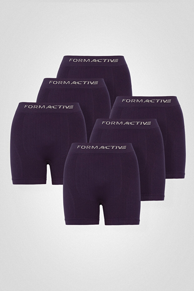 Microfiber Lycra Synthetic Men's Sports Seamless Boxer Set of 6 4400Set6Li