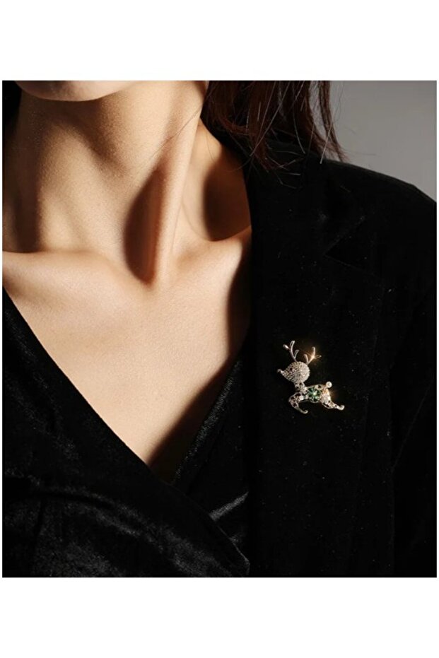 Minimal Geyik Broş - 8