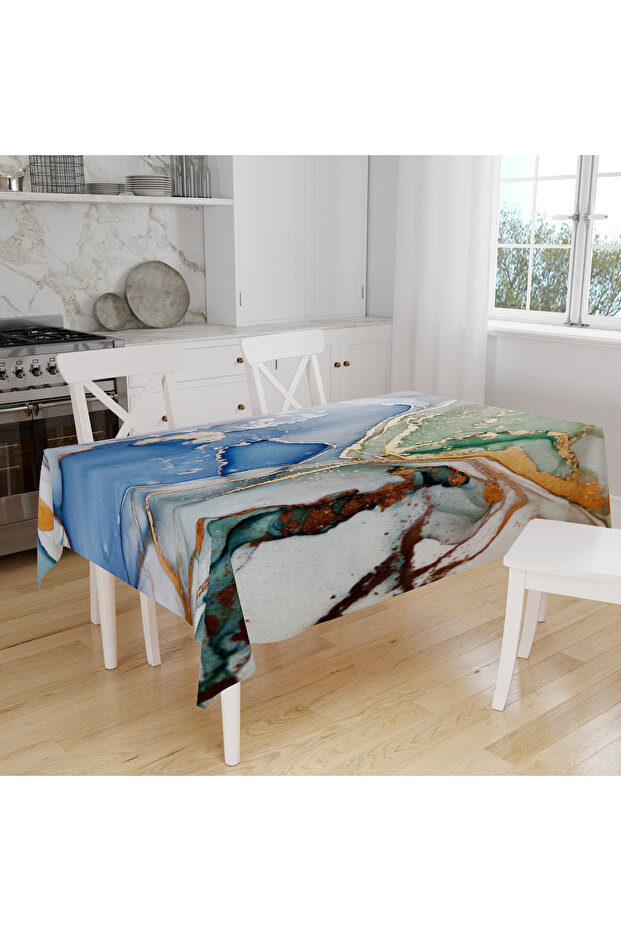 Marble Multicolor Digital Printed Tablecloth