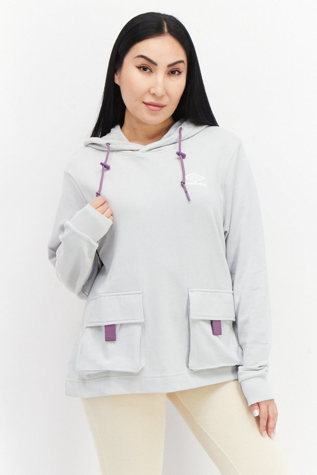 Women Sportswear Fit Outdoor Hoodie, Light Grey