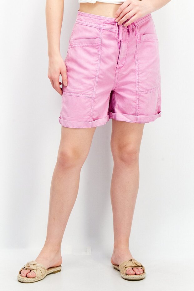 شورت نسائي أساسي برباط، لون بنفسجي - 1