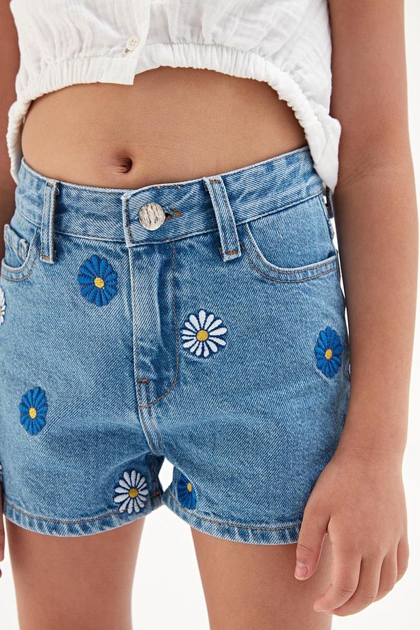Bg Store Kız Çocuk Mavi Şort 23ss1tj4111 - 3