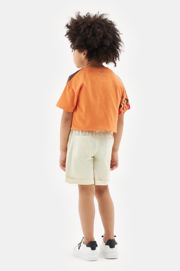 Bg Store Erkek Çocuk Ekru Şort 23ss2nb3148 - 4