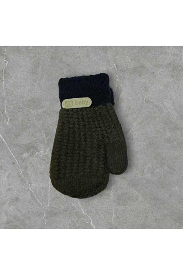 1-3 yaş bebe örme eldiven - 1