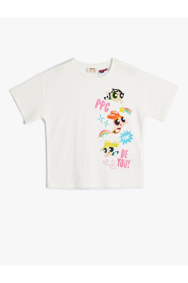 Powerpuff Girls T-Shirt Licensed Short Sleeve Crew Neck Cotton