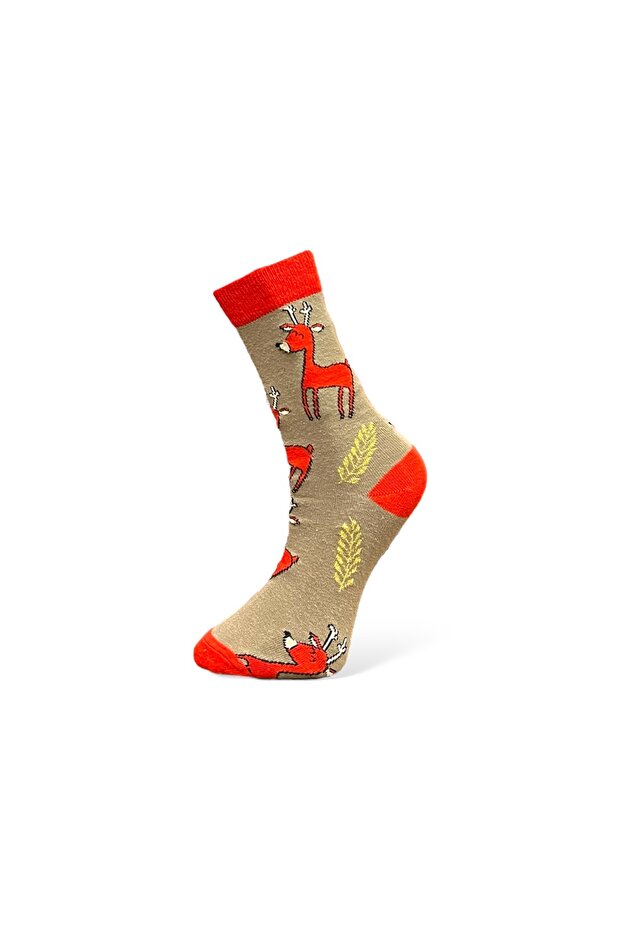Tekli Christmas Desenli Unisex Çorap - 2