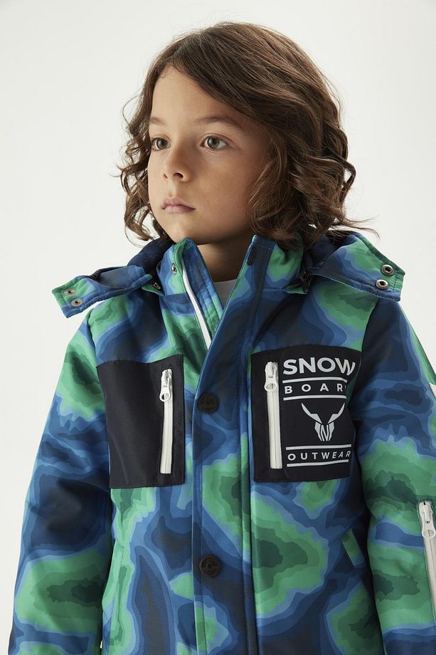 BG Store Erkek Çocuk Desenli Kayak Takımı NS23FWN3804 - 3