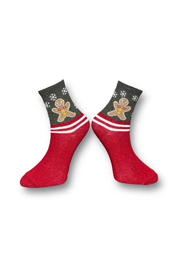 3'lü Christmas Desenli Unisex Çorap - 7