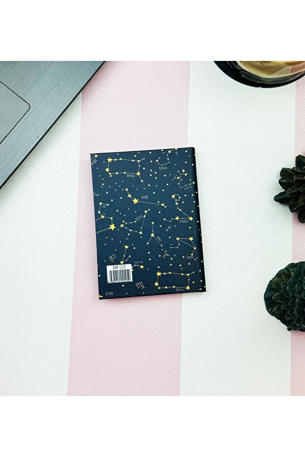 Star Map Designed Hard Cover Mini Notebook - 4
