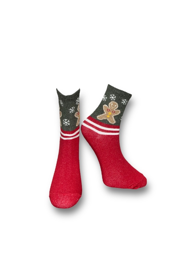 3'lü Christmas Desenli Unisex Çorap - 6