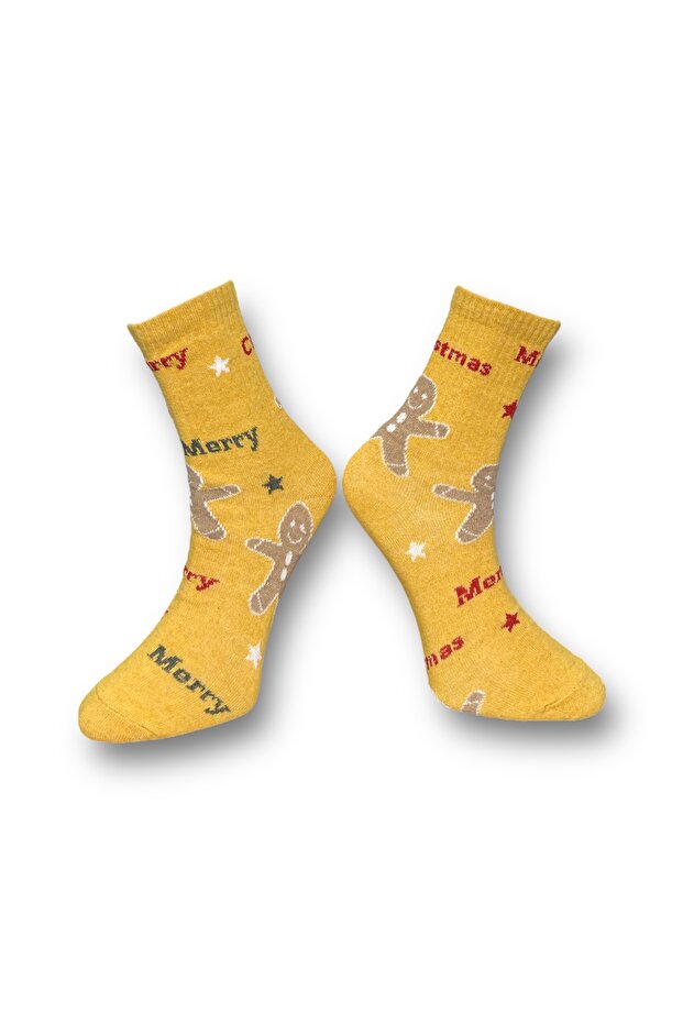 3'lü Christmas Desenli Unisex Çorap - 5