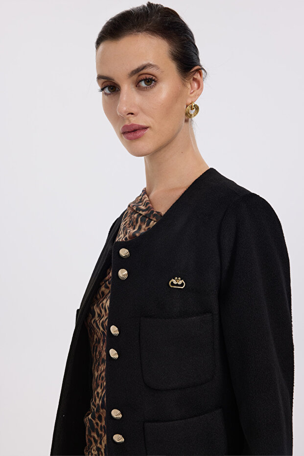 Torba Cepli Kaşe Ceket - 2