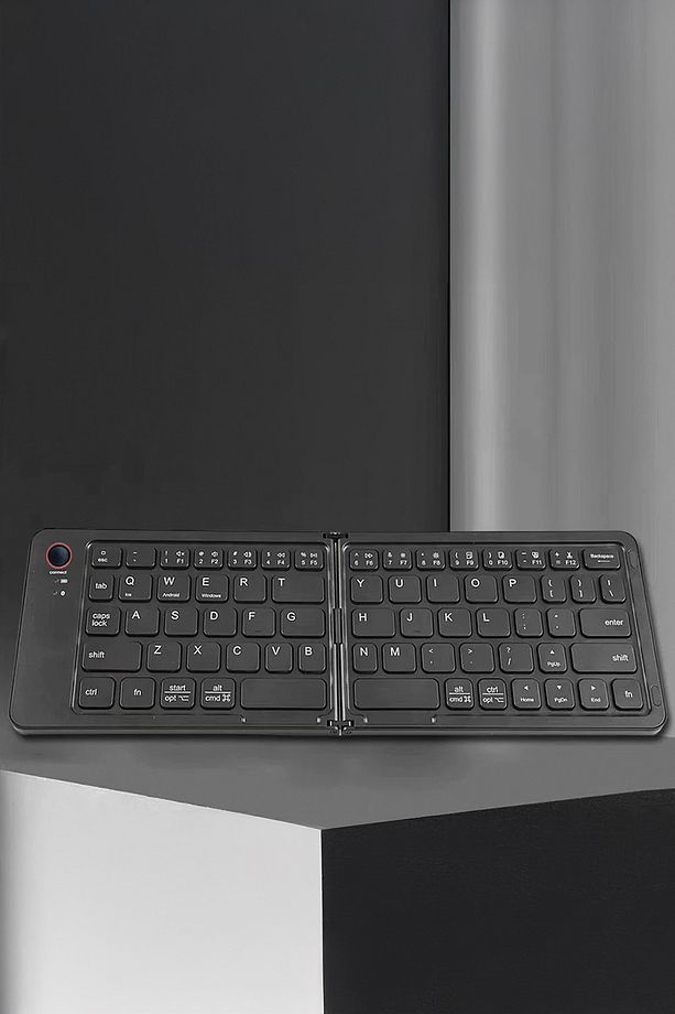 TK-08  Uyumlu Siyah Kablosuz Katlanabilir Şarjlı Taşınabilir Mini Bluetooth Klavye - 7