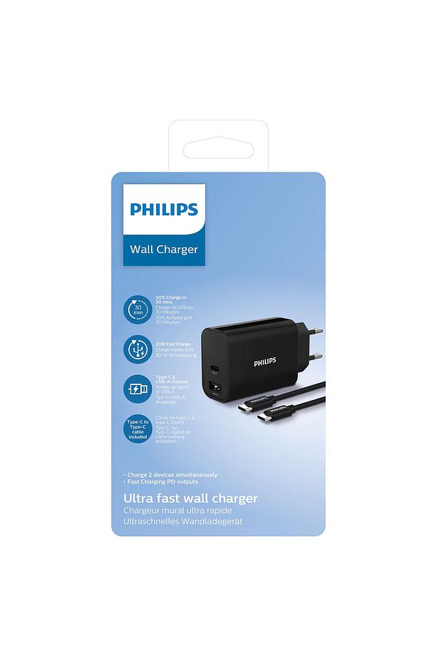 Dlp2621c 30w Usb-a Ve Usb-c Bağlantısı Type-c Kablolu Duvar Şarj Adaptörü - 2