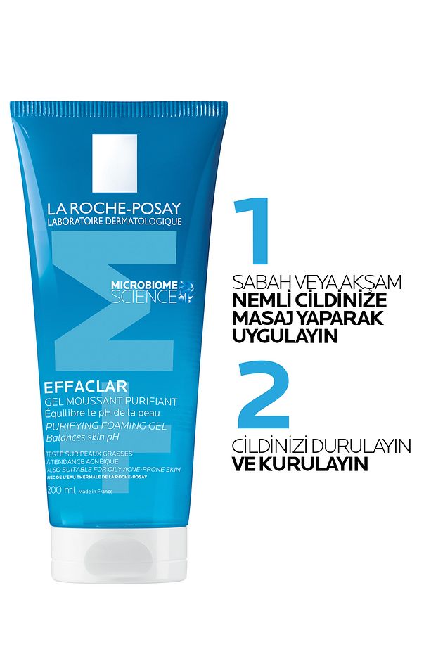 Effaclar Jel Yağlı Ve Akneye Eğilimli Ciltler Için Yüz Temizleme Jeli 200 ml - 4