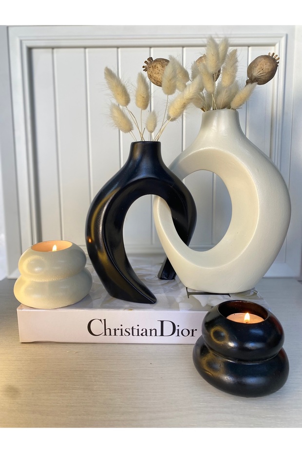 Sevgili Sarmaşık Vazo Seti Ve Şamdan Seti - 1