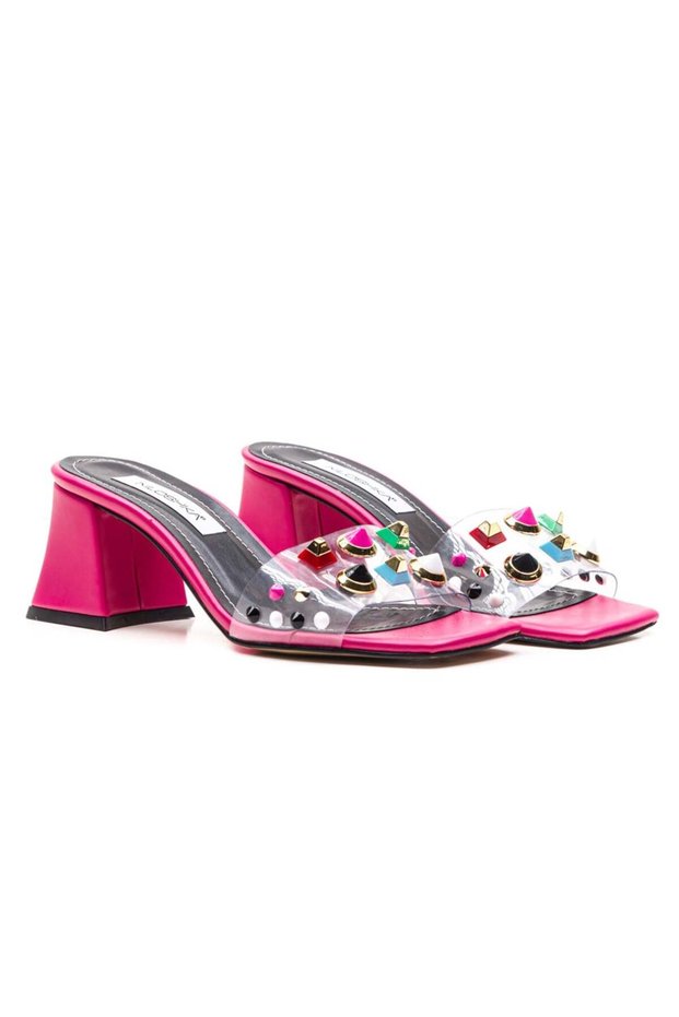 Sydney Fuchsia Transparent Accessory Slippers