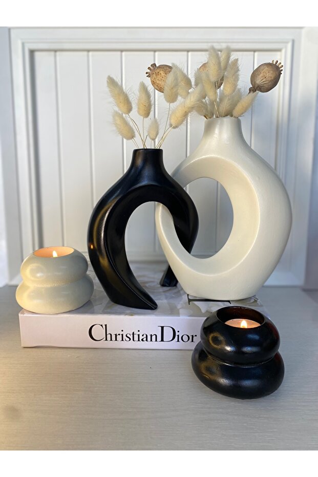 Sevgili Sarmaşık Vazo Seti Ve Şamdan Seti - 2