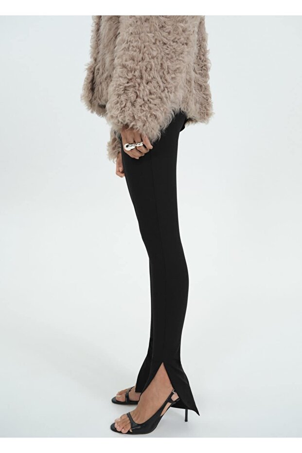 Paçaları yırtmaçlı tayt - 8