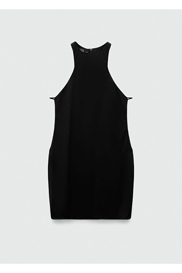 Yanı yırtmaçlı kısa elbise - 3