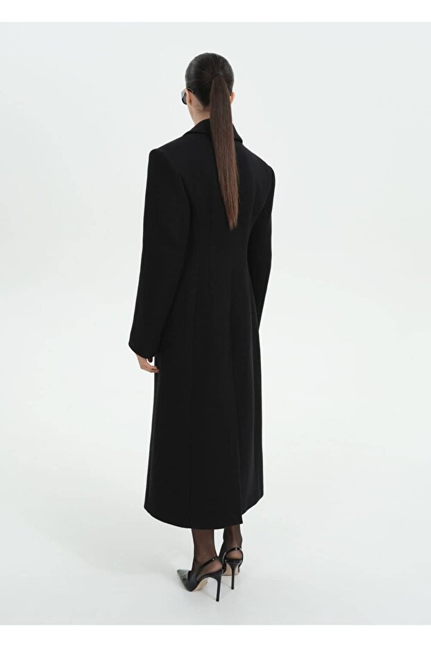 Kalıplı yün palto - 4