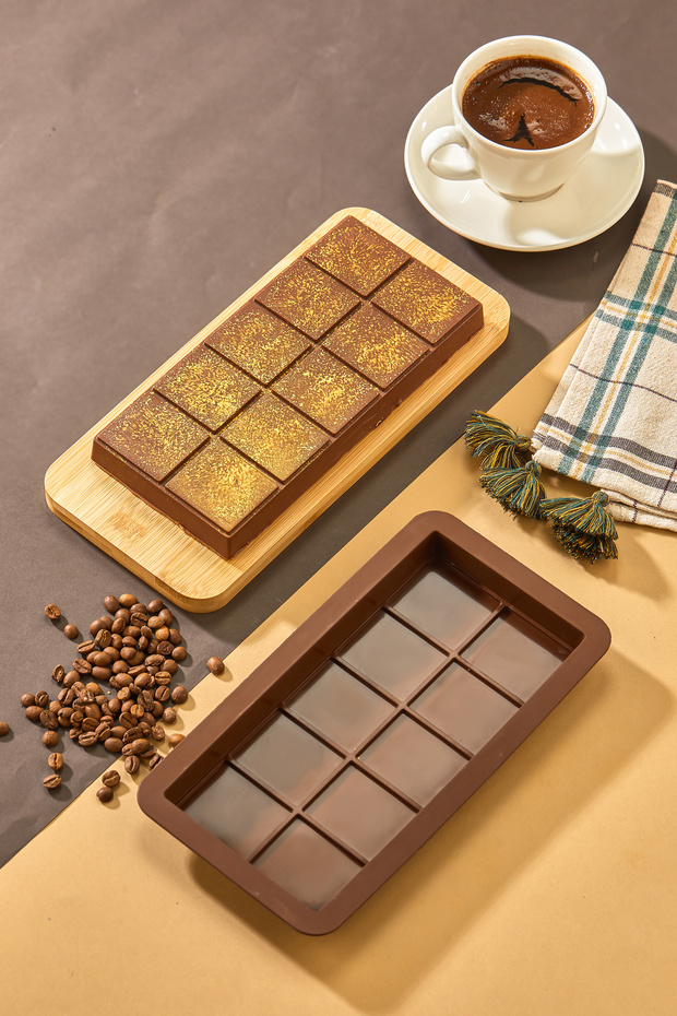 Dubai Ve Pişmaniyeli Çikolata Kalıbı Silikon Kalıp 27 X13,5 Yukselık 2 Cm/pişmaniye Çikolata Kalıbı - 4