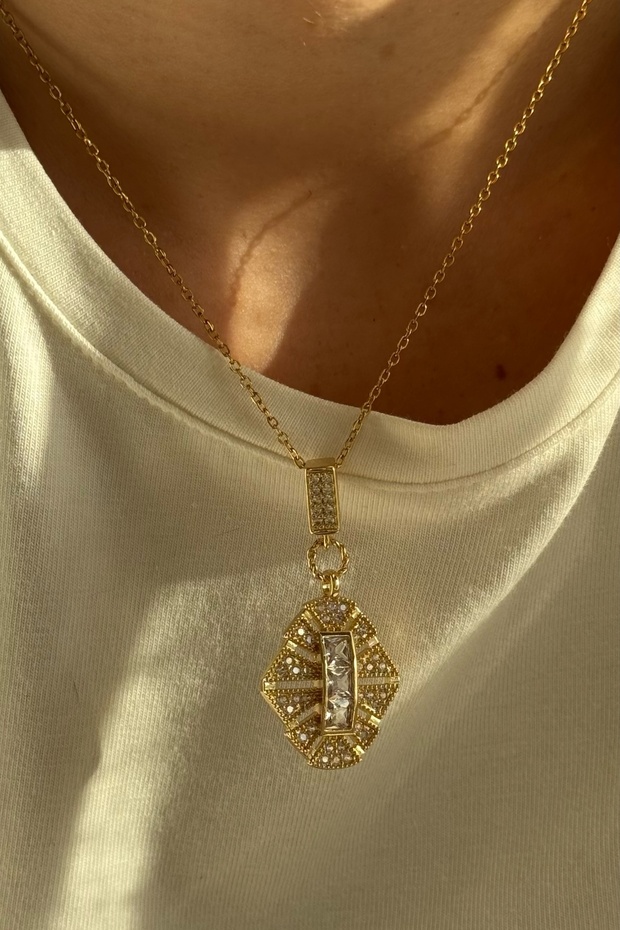 Antique Lights Çelik Kolye - 1