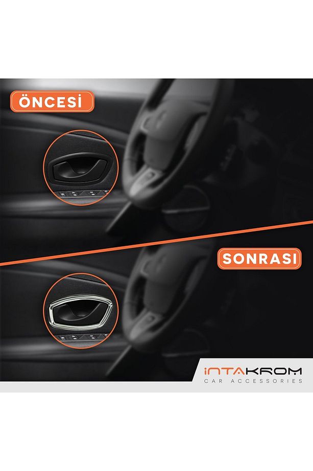 Renault Fluence Krom Iç Kapı Kolu Çerçevesi 4 Parça 2010 Ve Üzeri - 5