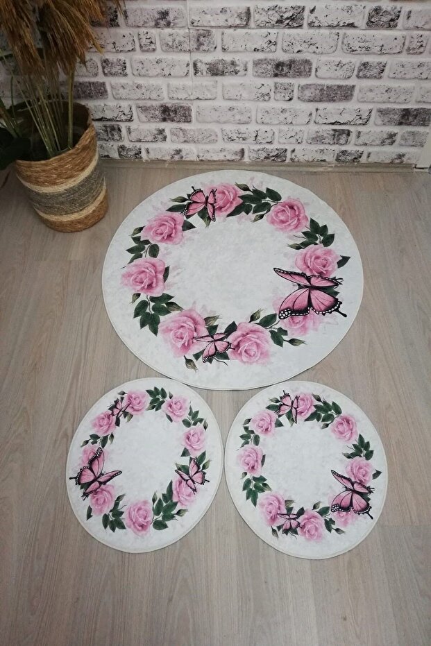 Banyo Paspas Seti Pink Model - 5